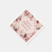 Een roze-alicieuze kerst servet (Hoek)