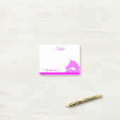 Een roze Arabisch paardenhoofd Cute Girly, speciaa Post-it® Notes (Op bureau)