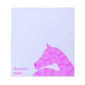 Een roze Arabisch paardenhoofd Persoonlijk Licht B Notitieblok (Voorkant)