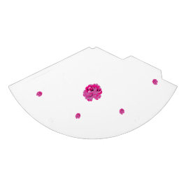 Een roze bloem met zwarte vlekken op zijn bloembla feesthoedjes