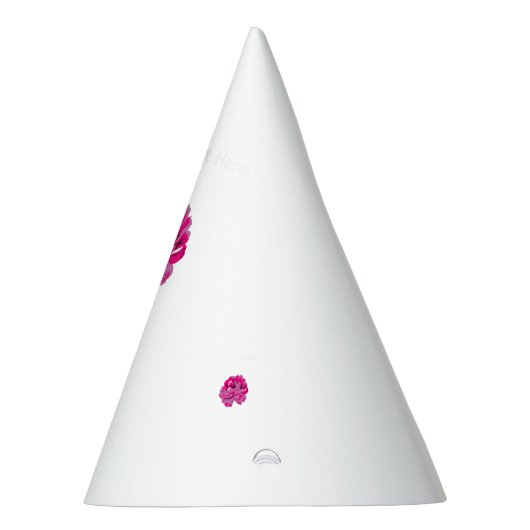 Een roze bloem met zwarte vlekken op zijn bloembla feesthoedjes (Rechts)