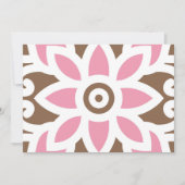 Een roze bloem op een bruine achtergrond kaart (Voorkant)