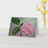 Eén roze bloemkaart kaart (Gele Bloem)