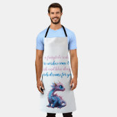 Een roze en blauwe draak bewaakt dromen voor u schort (Gedragen)