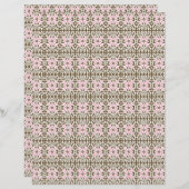 Een roze en bruin patroon op een witte achtergrond (Voorkant / Achterkant)