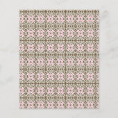 Een roze en bruin patroon op een witte achtergrond flyer (Voorkant)