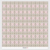 Een roze en bruin patroon op een witte achtergrond sticker (Vel)