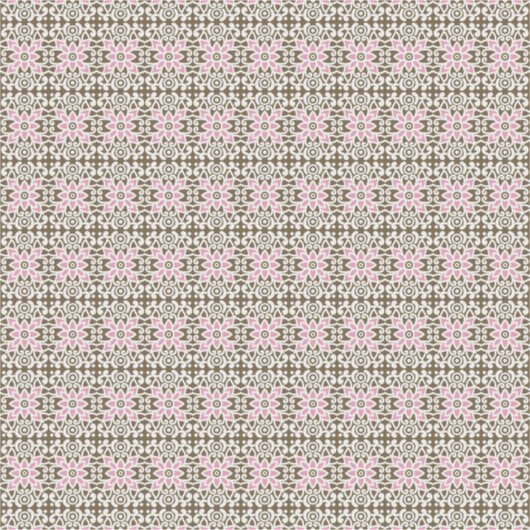 Een roze en bruin patroon op een witte achtergrond sticker (Voorkant)