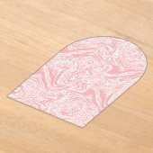 Een roze en wit abstract ontwerp op een witte acht acryl uitnodigingen (Laagn)