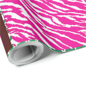 Een roze en wit behang met een kruis erop cadeaupapier (Rol Hoek)