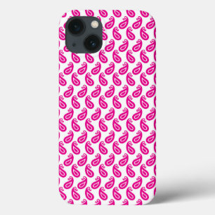 Een roze en witte achtergrond met een patroon Case-Mate iPhone case