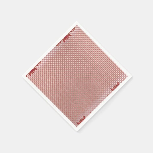 Een roze en witte achtergrond met een patroon servet (Hoek)