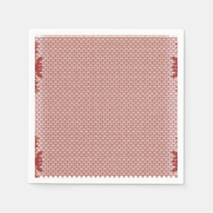 Een roze en witte achtergrond met een patroon servet