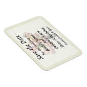 Een roze en witte Amaryllis sparen de Datum Magneet (Rechterzijde)