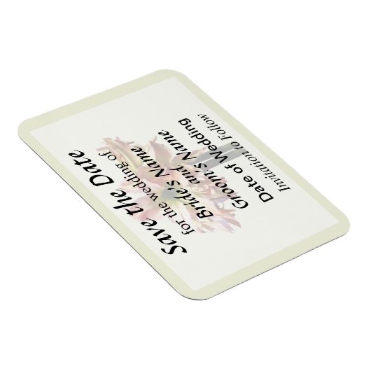 Een roze en witte Amaryllis sparen de Datum Magneet (Rechterzijde)