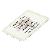 Een roze en witte Amaryllis sparen de Datum Magneet (Linkerzijde)