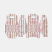 Een roze en witte gestreepte achtergrond bedankdoosjes (Uitgevouwen)