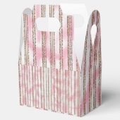 Een roze en witte gestreepte achtergrond bedankdoosjes (Geopend)