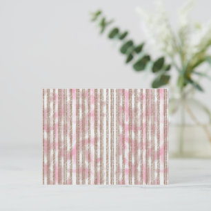 Een roze en witte gestreepte achtergrond briefkaart