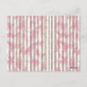 Een roze en witte gestreepte achtergrond briefkaart (Achterkant)