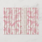 Een roze en witte gestreepte achtergrond briefkaart (Voorkant)