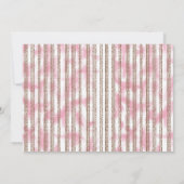 Een roze en witte gestreepte achtergrond kaart (Achterkant)