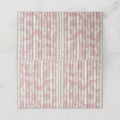 Een roze en witte gestreepte achtergrond plaatskaartje (Buitenkant ongevouwen)