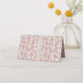 Een roze en witte gestreepte achtergrond plaatskaartje (Achterkant)