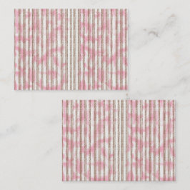 Een roze en witte gestreepte achtergrond plaatskaartje