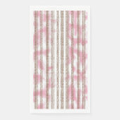 Een roze en witte gestreepte achtergrond servet (Voorkant)
