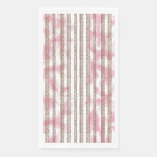 Een roze en witte gestreepte achtergrond servet (Voorkant)