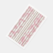 Een roze en witte gestreepte achtergrond servet (Hoek)