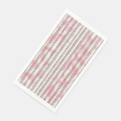Een roze en witte gestreepte achtergrond servet (Hoek)