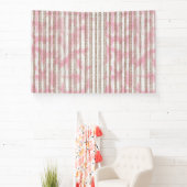 Een roze en witte gestreepte achtergrond spandoek (Insitu)