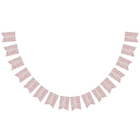 Een roze en witte gestreepte achtergrond vlaggetjes (Alle)