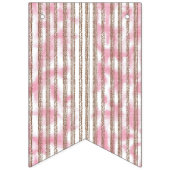 Een roze en witte gestreepte achtergrond vlaggetjes (Eerste vlag)