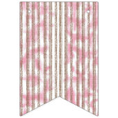 Een roze en witte gestreepte achtergrond vlaggetjes (Derde vlag)