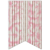 Een roze en witte gestreepte achtergrond vlaggetjes (Eerste vlag)