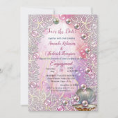 Een roze en witte marmeren afwerking met geborstel kaart (Voorkant)