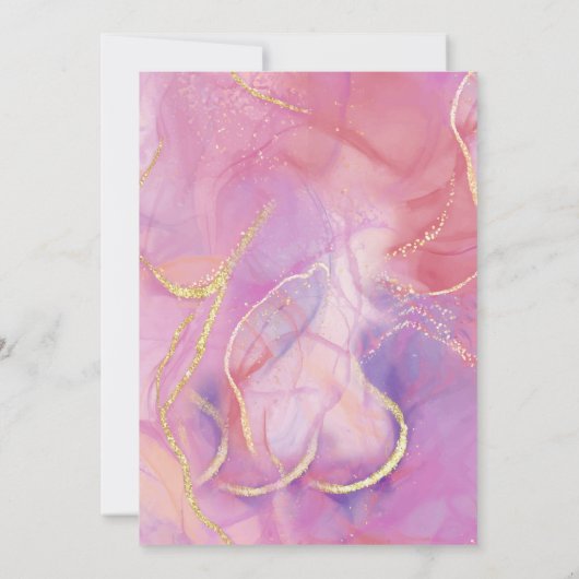 Een roze en witte marmeren afwerking met geborstel kaart (Achterkant)