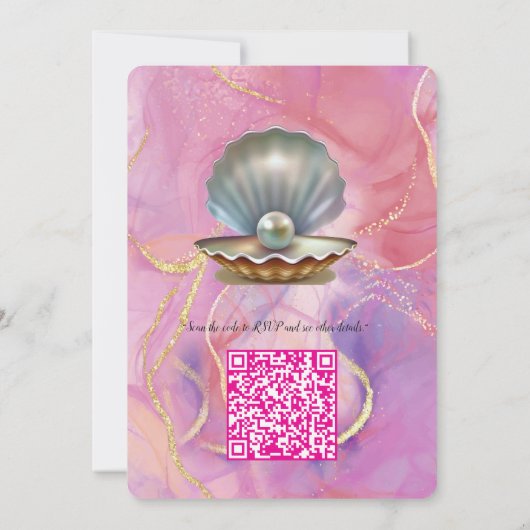 Een roze en witte marmeren afwerking met geborstel kaart (Achterkant)