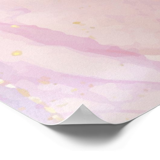 Een roze en witte marmeren afwerking met geborstel poster (Hoek)