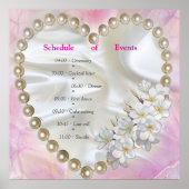 Een roze en witte marmeren afwerking met geborstel poster (Voorkant)