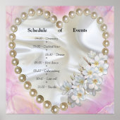 Een roze en witte marmeren afwerking met geborstel poster (Voorkant)