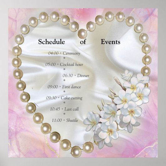 Een roze en witte marmeren afwerking met geborstel poster (Voorkant)