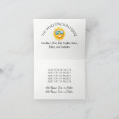 Een Roze Flamingo Familie VakantieZforDayz Feestdagen Kaart (Binnen)