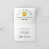 Een Roze Flamingo Familie VakantieZforDayz Feestdagen Kaart (Binnen)