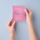 Een roze Folie meisje glitter elke dag Flyer (Hand)