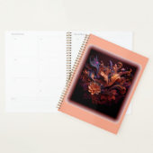 Een roze gekleurde ruimtebloem planner (Display)