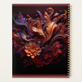 Een roze gekleurde ruimtebloem planner